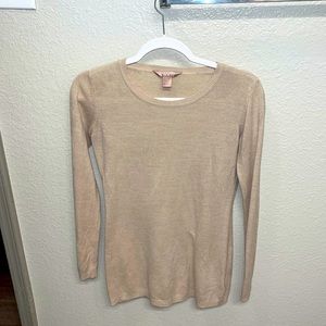 Oatmeal (tan) colored long sleeve 100% acrylic